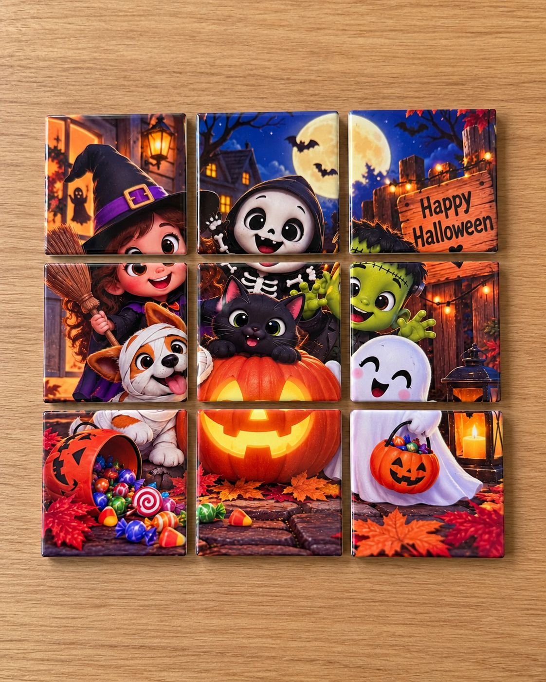 L'équipe d'Halloween — Casse-tête aimanté 9 morceaux